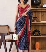 Batik ready to wear ikat saree