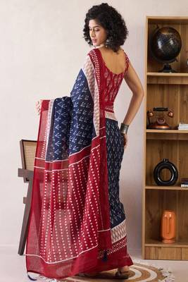 Batik ready to wear ikat saree 2