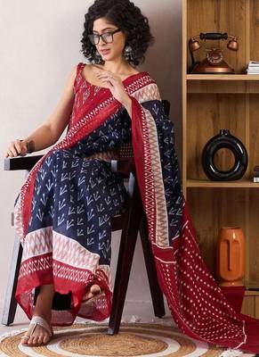 Batik ready to wear ikat saree 3