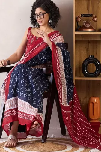 Batik ready to wear ikat saree