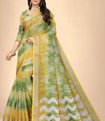 Printed pure cotton maheshwari saree