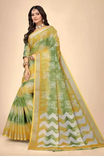 Printed pure cotton maheshwari saree
