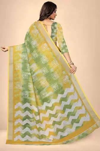 Printed pure cotton maheshwari saree