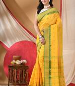 Woven design pure cotton jamdani saree
