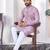 lavender cotton kurta set with lucknowi print work