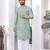 light green cotton kurta pajama set with lucknowi work