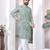 light green cotton kurta pajama set with lucknowi work