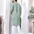 light green cotton kurta pajama set with lucknowi work