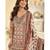 Designer salwar kameez in crepe silk with digital print & aari work