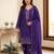 Chinon farshi salwar suit with sequin embroidered top & dupatta
