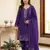 purple silk blend farshi salwar suit with sequin work
