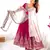 rani pink georgette embroidered anarkali suit set with dupatta