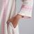 Ivory with morning glory pink cotton linen co-ord set