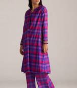 Purple checkard mul-mul co-ord set