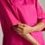 Fuchsia solid kurta with mul-mul dupatta