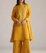 Yolk yellow linen co-ord set