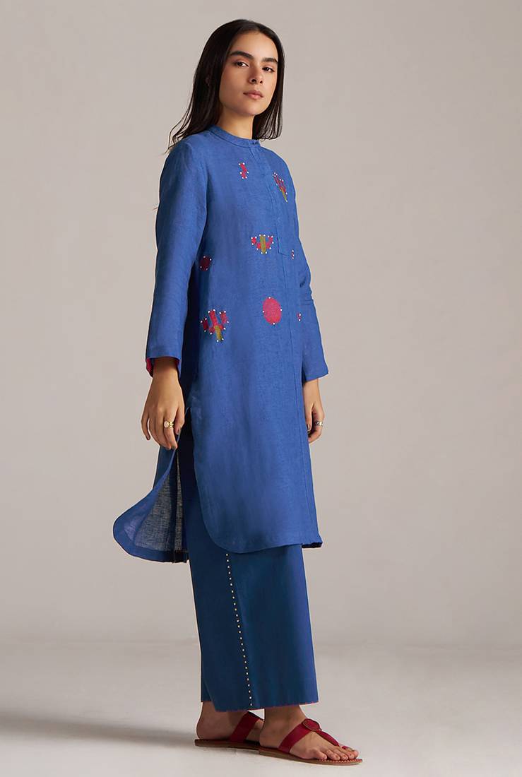 Galaxy blue linen co-ord set