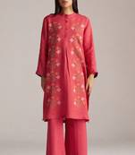 Claret red linen co-ord set