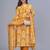 mustard yellow printed kurta set with dupatta