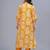 mustard yellow printed kurta set with dupatta