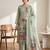 Stylee lifestyle green linen digital printed dress material