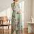 Stylee lifestyle green linen digital printed dress material