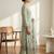 Stylee lifestyle green linen digital printed dress material
