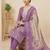 Stylee lifestyle purple linen digital printed dress material