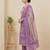 Stylee lifestyle purple linen digital printed dress material