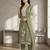 Stylee lifestyle green linen digital printed dress material