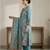 Stylee lifestyle turquoise linen digital printed dress material