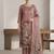 Stylee lifestyle rust linen shimmer digital printed dress material