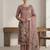 Stylee lifestyle rust linen shimmer digital printed dress material