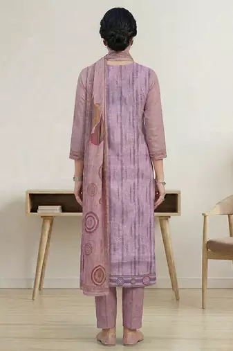 pink linen shimmer digital printed salwar kameez material

