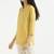Women yellow airy linen short kurta