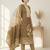 Stylee lifestyle khakhi linen digital printed dress material