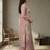 Stylee lifestyle pink linen shimmer digital printed dress material
