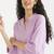 Women lilac airy linen short kurta