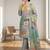 Stylee lifestyle teal linen shimmer digital printed dress material