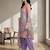 Stylee lifestyle purple linen shimmer digital printed dress material