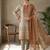 Stylee lifestyle beige linen shimmer digital printed dress material