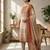 Stylee lifestyle peach linen shimmer digital printed dress material