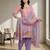 Stylee lifestyle purple linen shimmer digital printed dress material