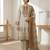 Stylee lifestyle beige linen shimmer digital printed dress material