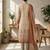 Stylee lifestyle peach linen shimmer digital printed dress material
