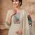 Stylee lifestyle beige linen shimmer digital printed dress material