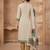 Stylee lifestyle beige linen shimmer digital printed dress material