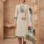 Stylee lifestyle beige linen shimmer digital printed dress material