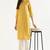 Mandarin collar cotton linen straight kurta