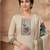 Stylee lifestyle beige linen shimmer digital printed dress material